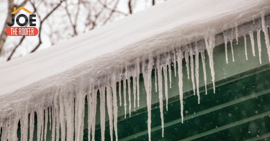 roof with snow and ice